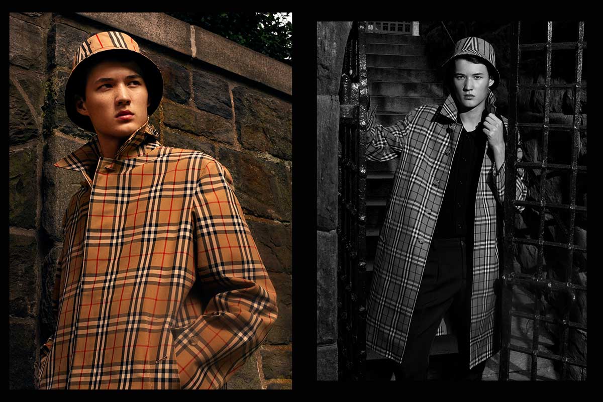 Model Ben Staton, from VNY Models, photographed in Burberry for Reserved magazine by B. Charles Johnson. Spread 3.