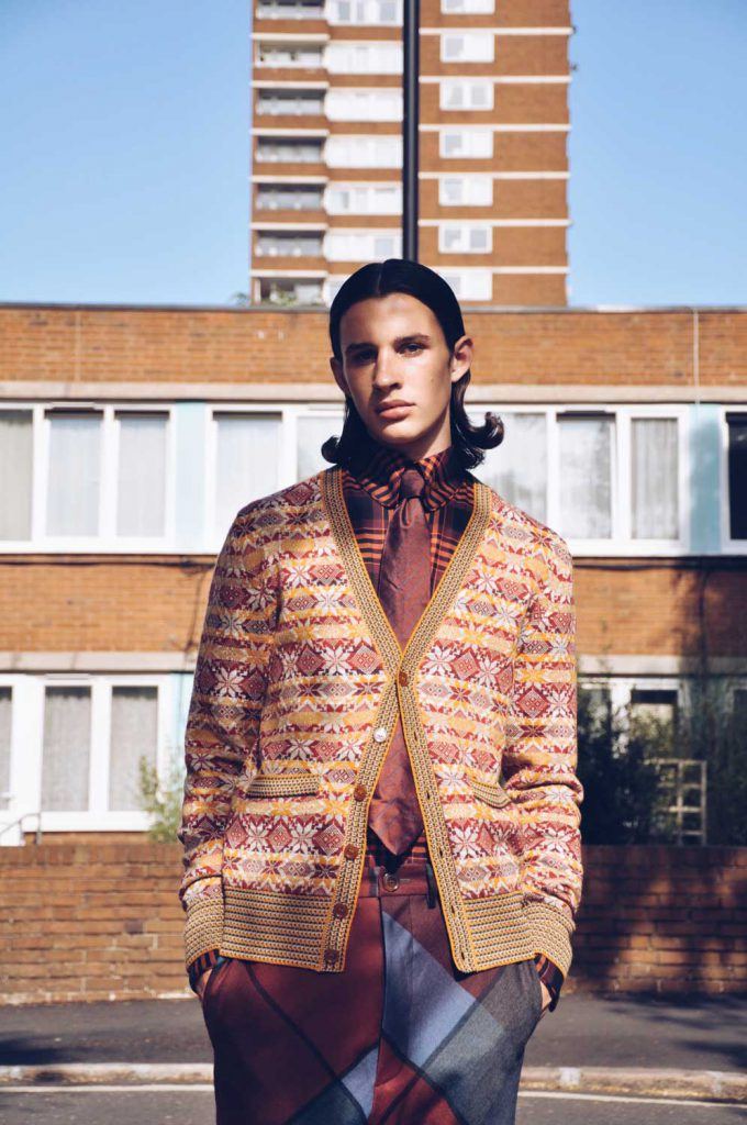 VIVIENNE WESTWOOD – HOMMEModel Liam GardnerMale model Liam Gardner, with Select Model Management, photographed in London by Ian Cole. With styling by fashion director Jules Wood, grooming by Sandra Birmingham.