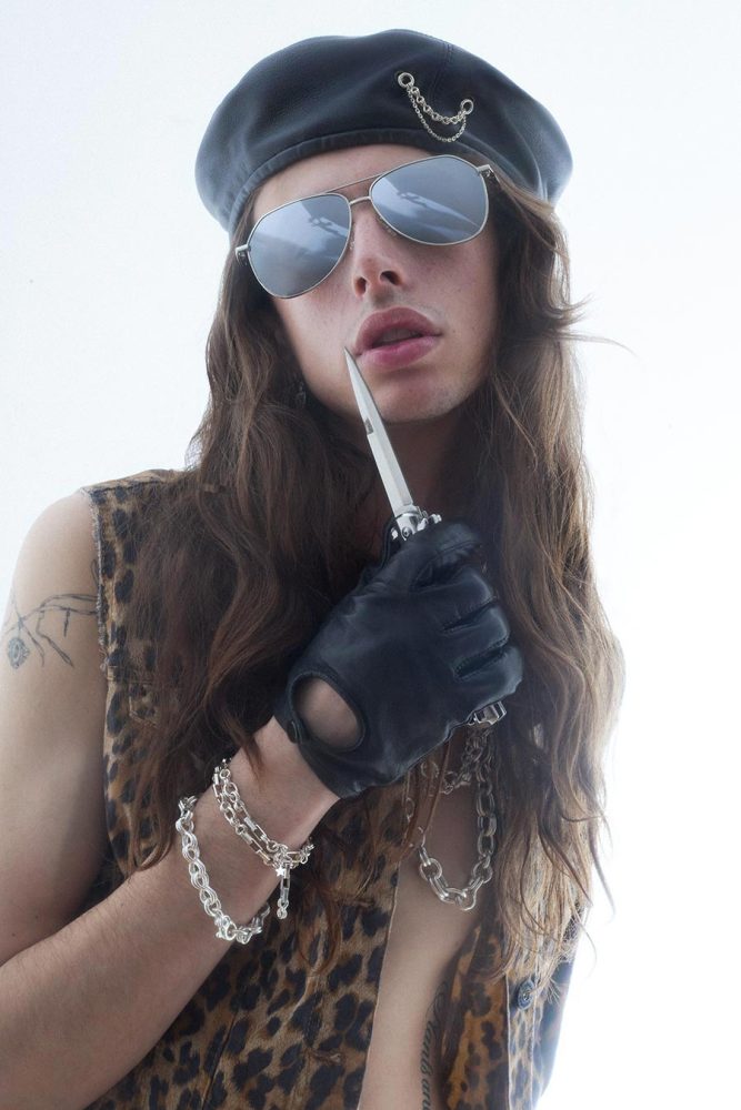 HEAVY METALS - JOHNNY VALENTINE CHAINS Johnny Valentine Chains from New York City. Model Arlo Winokur photograped by Alexander Thompson for Reserved magazine. Look 5.