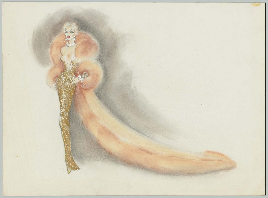 Jean Louis: Hollywood's Bombshell Designer Jean Louis Hollywoods Bombshell Designer Marlene Dietrich Sketch 1024x759