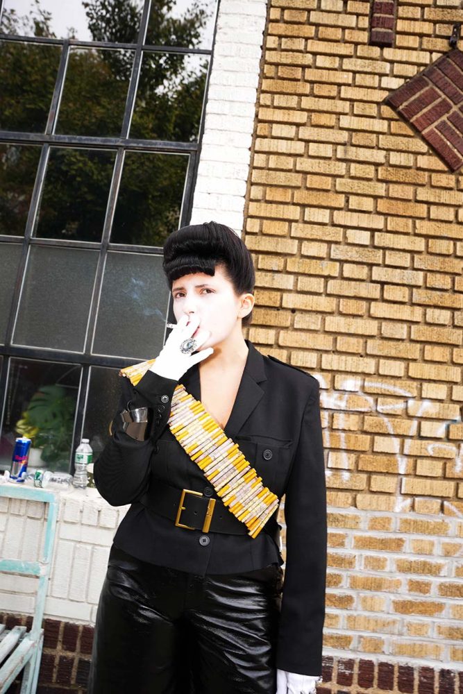 "FASHION POLICE" - LE BANG Behind the scenes image from the Le Bang "Fashion Police" video shoot. Photography by Layla Blue Rudolph. Photo #1.