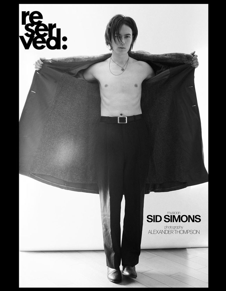 Home New York City musician Sid Simons photographed for Reserved magazine by Alexander Thompson. Cover.