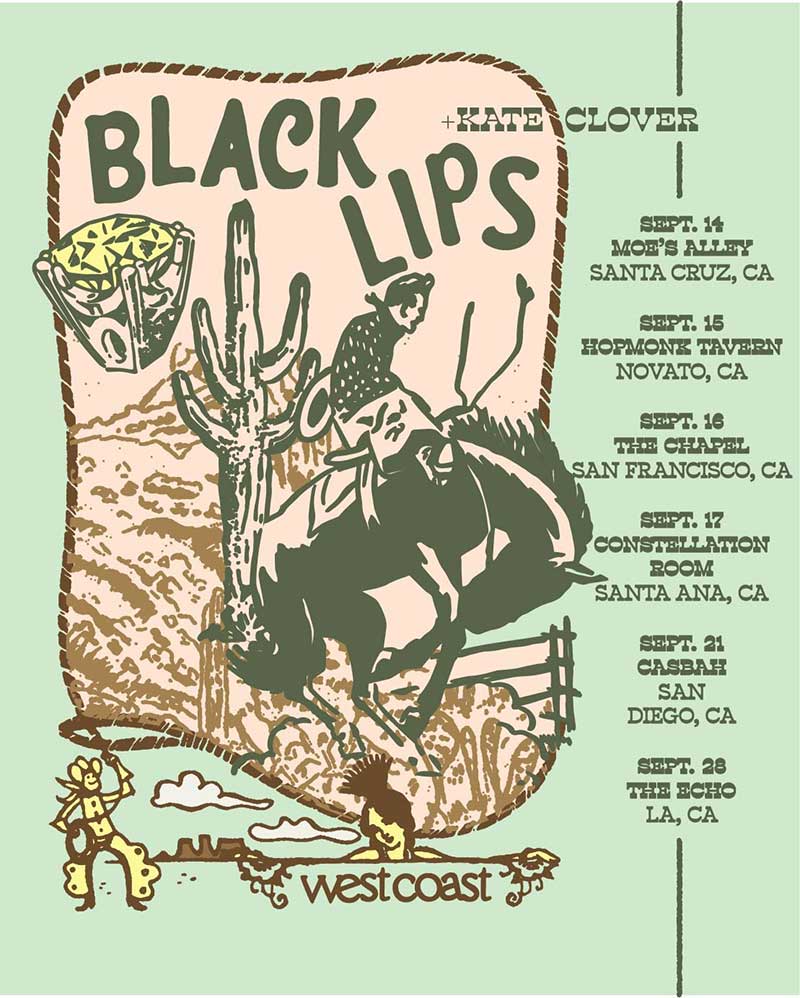 West Coast tour poster for Black Lips.