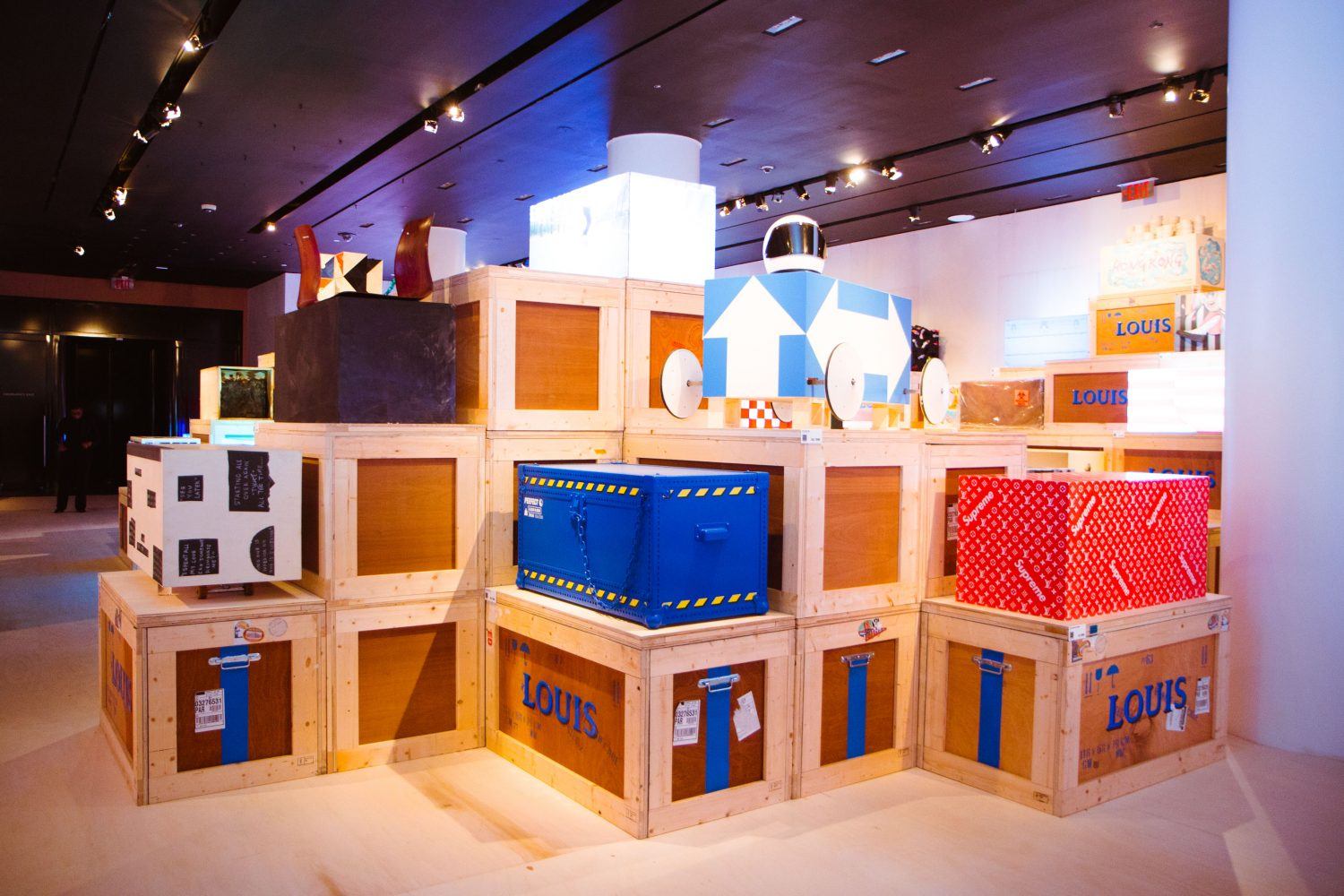 just went to the preview evening of the Louis Vuitton 200 trunks, 200  visionaries show in NYC. if you can make it please do go and have a spot of  brunch or