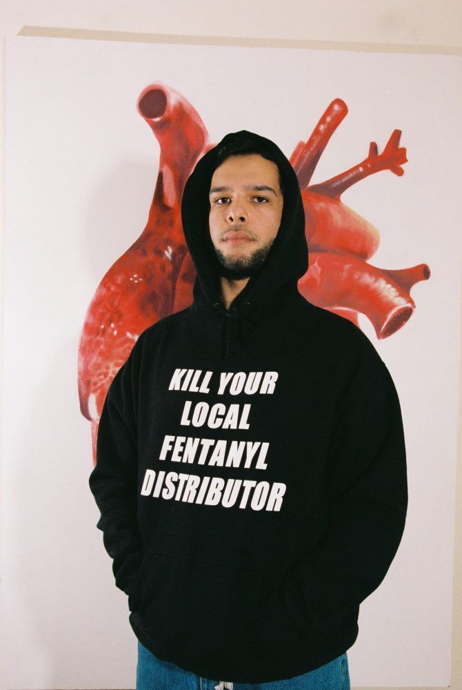 heart art boy in black hoodie unholy war kill your local fentanyl distributor