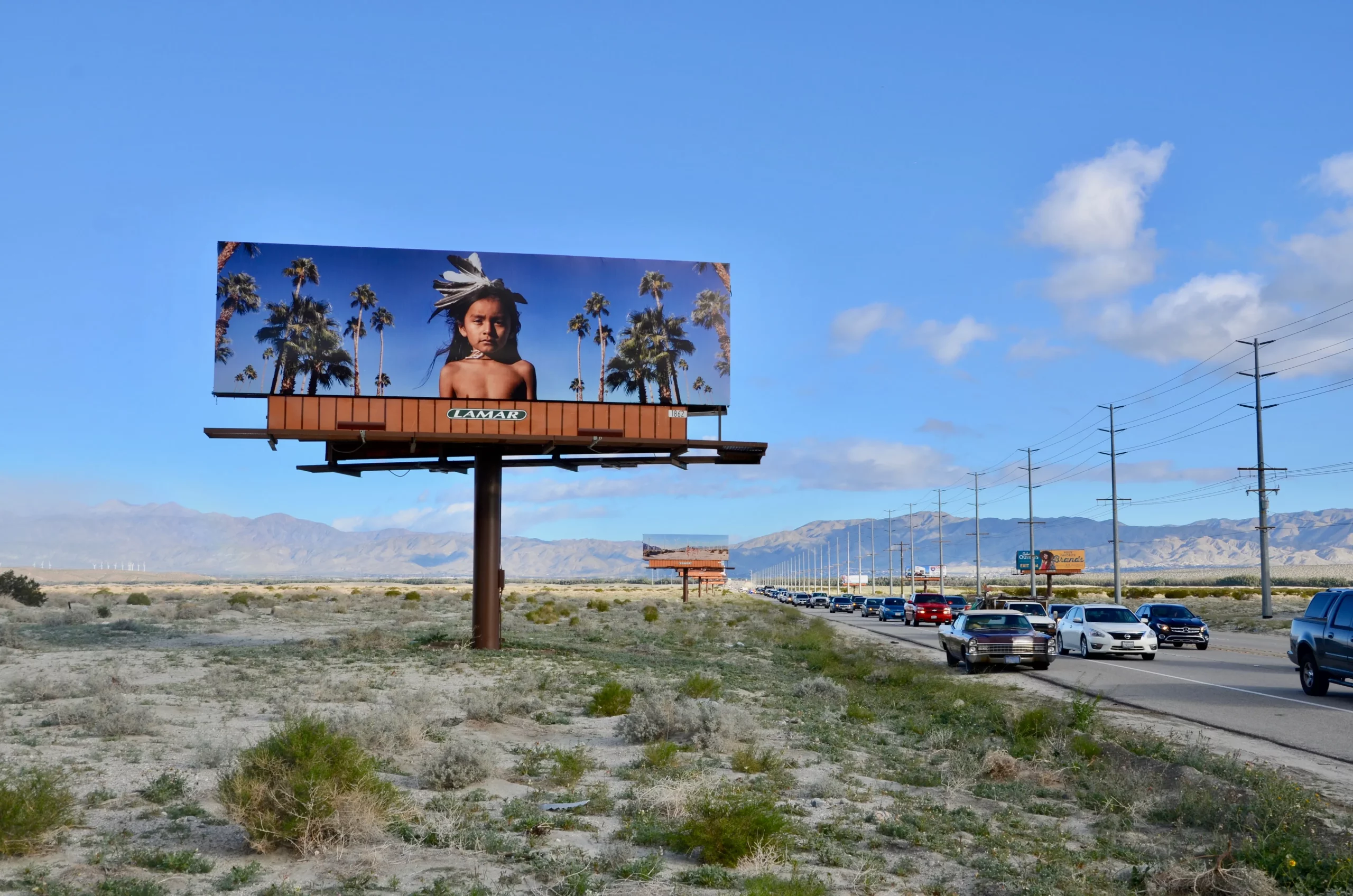 billboard sign in the desert palm springs