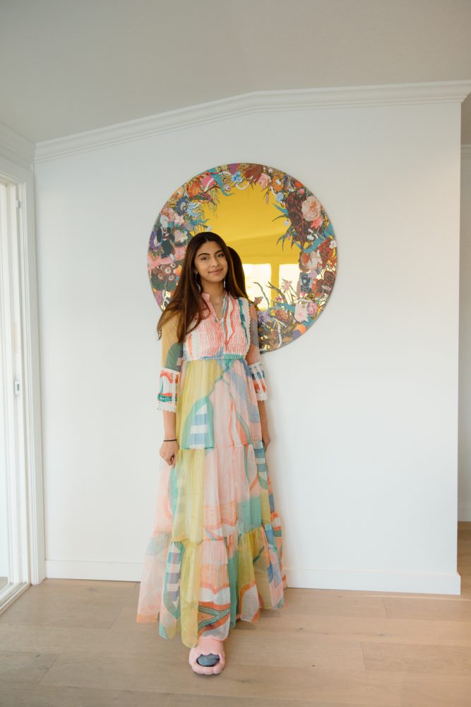 Arushi Kapoor in studio in flowy dress