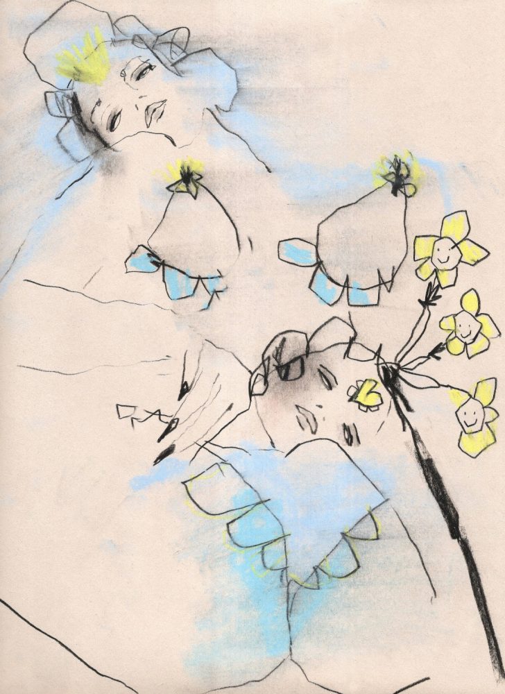 Natalie Krim Daydream paper and pastel blue