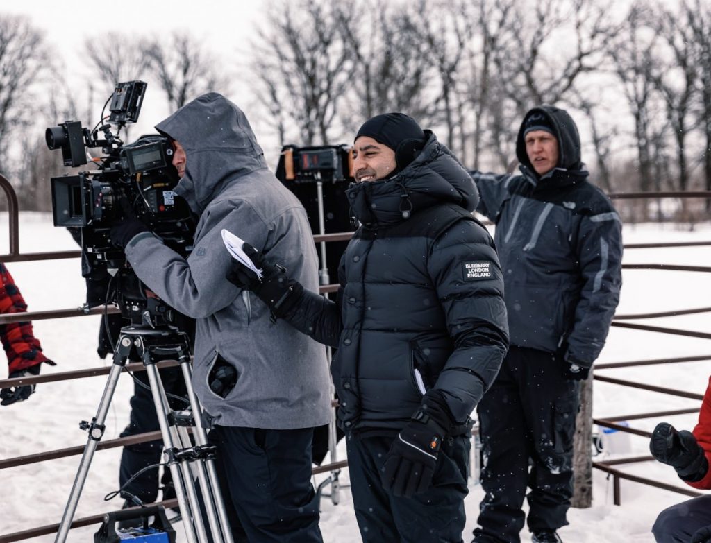 Chris Robert Riegel BTS Photographed by Holly Dunphy in the snow