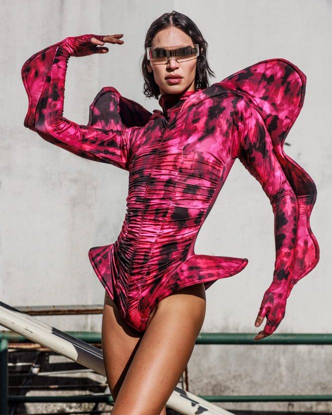 RESERVED MAGAZINE Tzef Montana Photographed by Lucio Luna. Styled by Leo Belicha PINK ONE PIECE