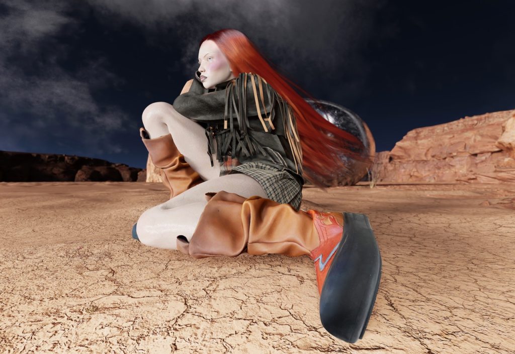 YUME YUME x ADSB Andersson Bell campaign by Sammy Hoever shoes red side