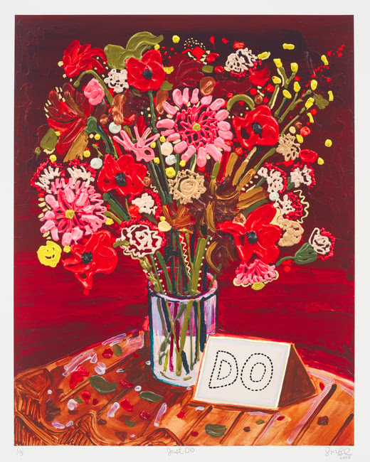 Susan Chen, Just Do, 2025 24 x 18 inches Archival pigment print Limited edition of 5 with 3 AP + 1 PP Hand-embellished, signed, and numbered by the artist $2,500