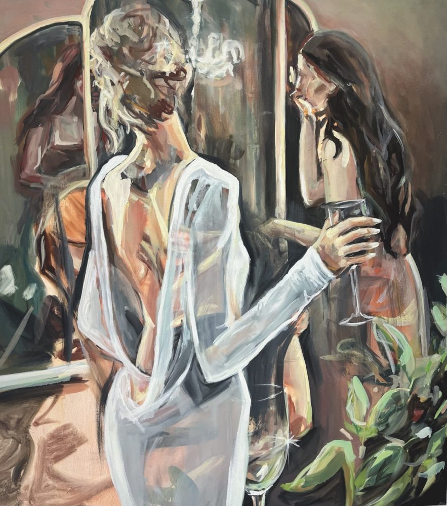 Avery Wheless, shedding light, 2024 Oil on canvas 42 x 38 in Image courtesy of the Artist and OCHI. Photo by Danny Bowman.