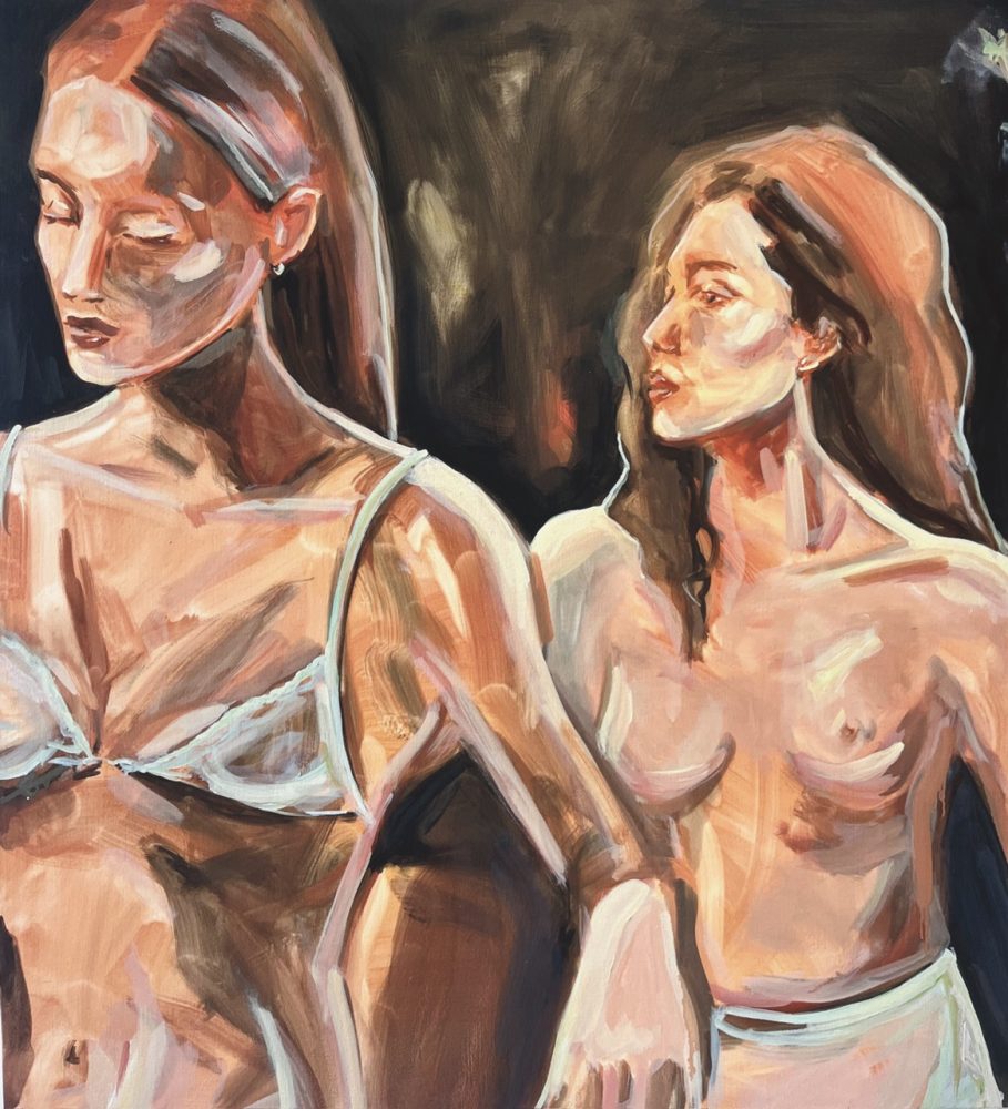 Avery Wheless, Just Checking, 2024 Oil on canvas 38 x 42 in Image courtesy of the Artist and OCHI. Photo by Danny Bowman.