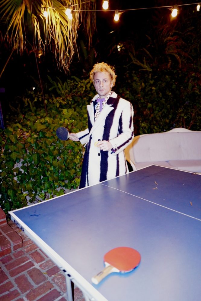 Reserved Magazine Marlon Magnee Photographed by Kevin Hayeland at the chateau marmont ping pong