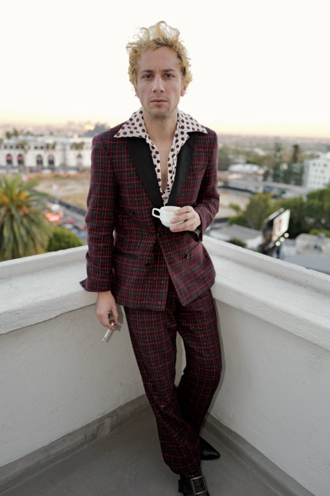 Reserved Magazine Marlon Magnee Photographed by Kevin Hayeland at the chateau marmont rooftop