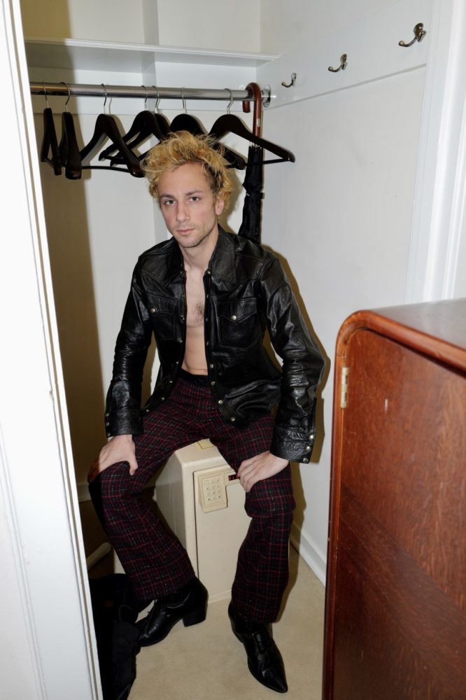 Reserved Magazine Marlon Magnee Photographed by Kevin Hayeland at the chateau marmont closet