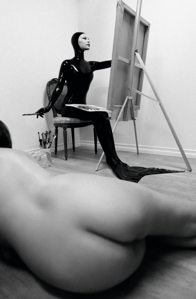 Nicolette Mishkan in her studio. Photo by Nicolette Mishkan, retouch by Danny Faria.