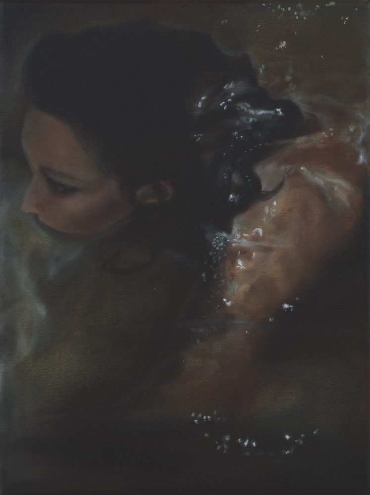 Nicolette Mishkan | Slow Motion Siren Sex Nicolette Mishkan, STUDY FOR DISSOLOUTION, 2025, oil on linen, 9 x 12 inches. Photo by Paul Salveson; Courtesy of the artist and Megan Mulrooney Gallery.