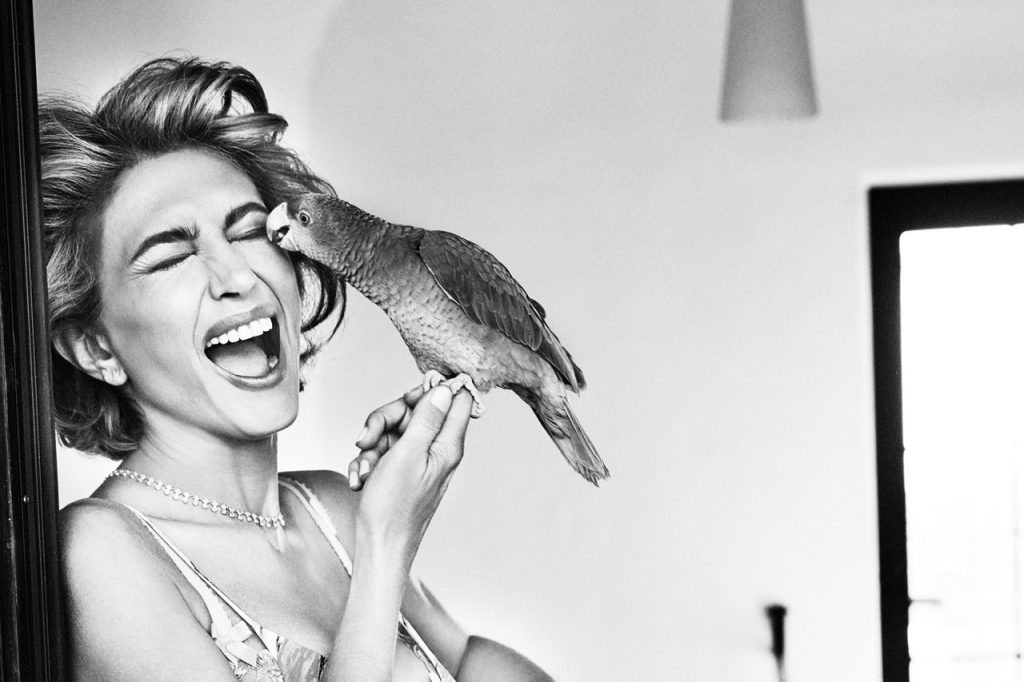 Nilou Ghodsi Photographed by Ellen Von Unwerth cavalli bw