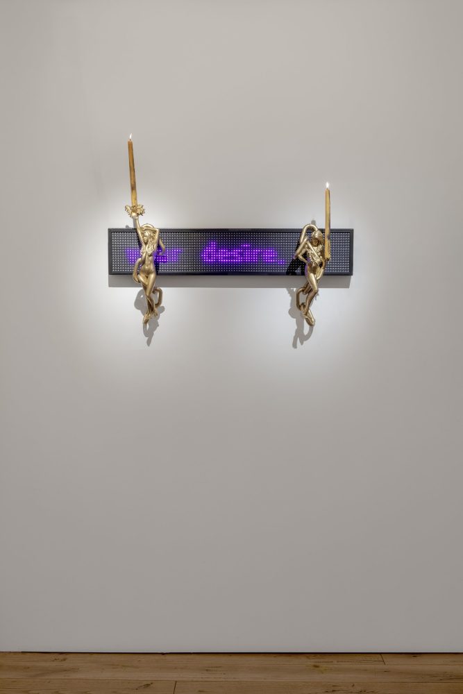 Kelly Lamb | Pomegranate Moon Kelly Lamb Sapphos Desire 2026 Digital display polycarbonate and gold leaf