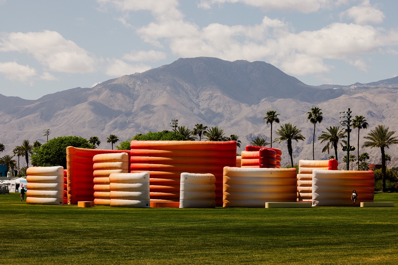 The Art of Coachella 2026 | Monuments of Comfort Maze by Sabine Marcelis. Photographed by Lance Gerber. hero shot