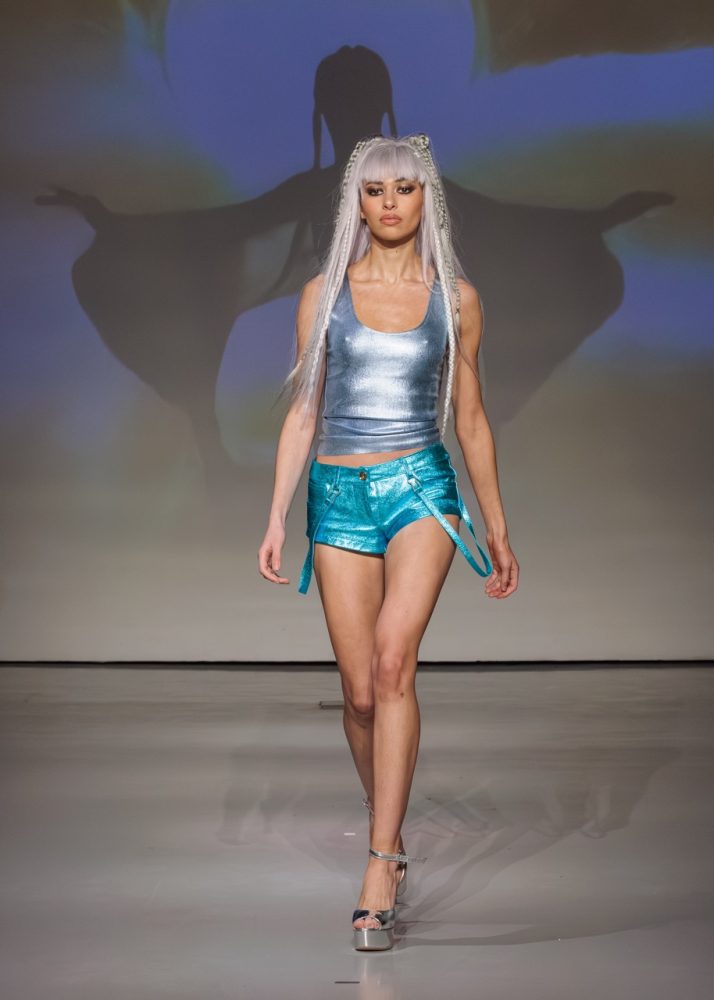 Nikita’s Debut Reinvents Nostalgia metallic blue dress 1 Photo courtesy NIKITA.