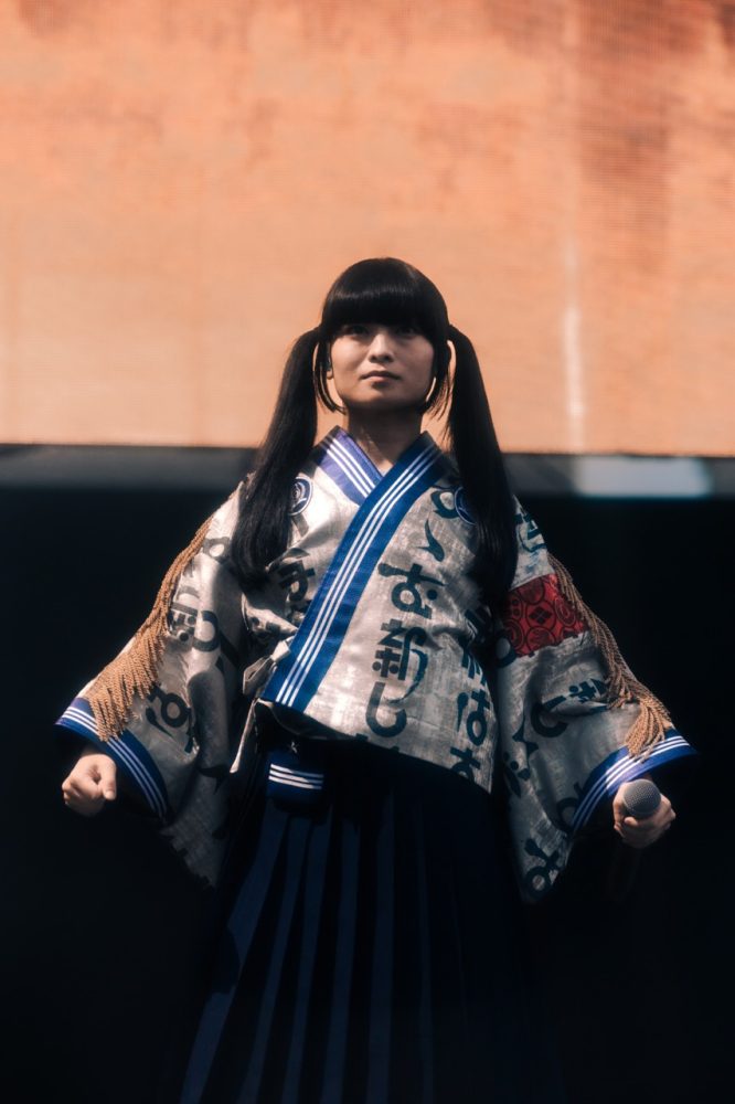 Zipangu takes on LA Atarashii Gakko performing at Zipangu. Photographed by Saul Salazar. pigtails