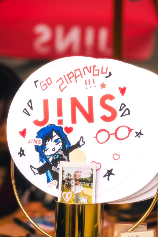 Zipangu takes on LA JINS USA Booth. Photographed by Saul Salazar. close up